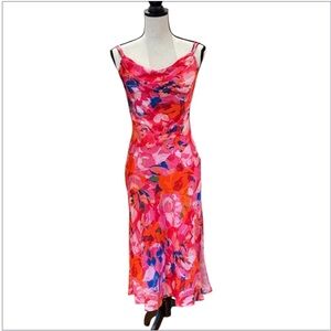 Morgan & Co. Pink and Red Floral Maxi Dress